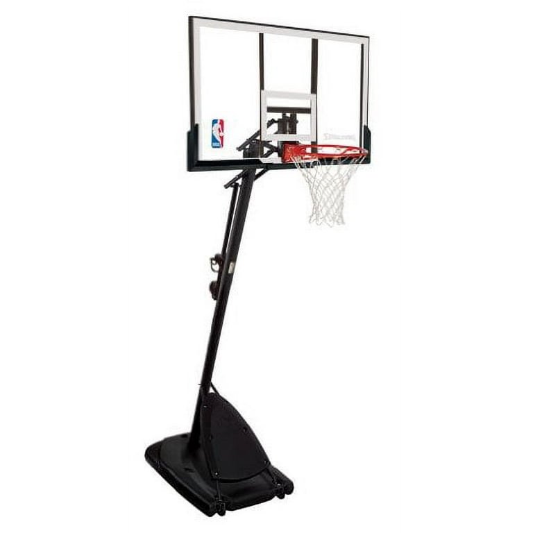 Spalding angled 54 in portable acrylic basketball sale hoop