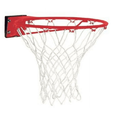 Spalding 7811SP Durable Red Standard Basketball Hoop Goal Rim + White Net Set