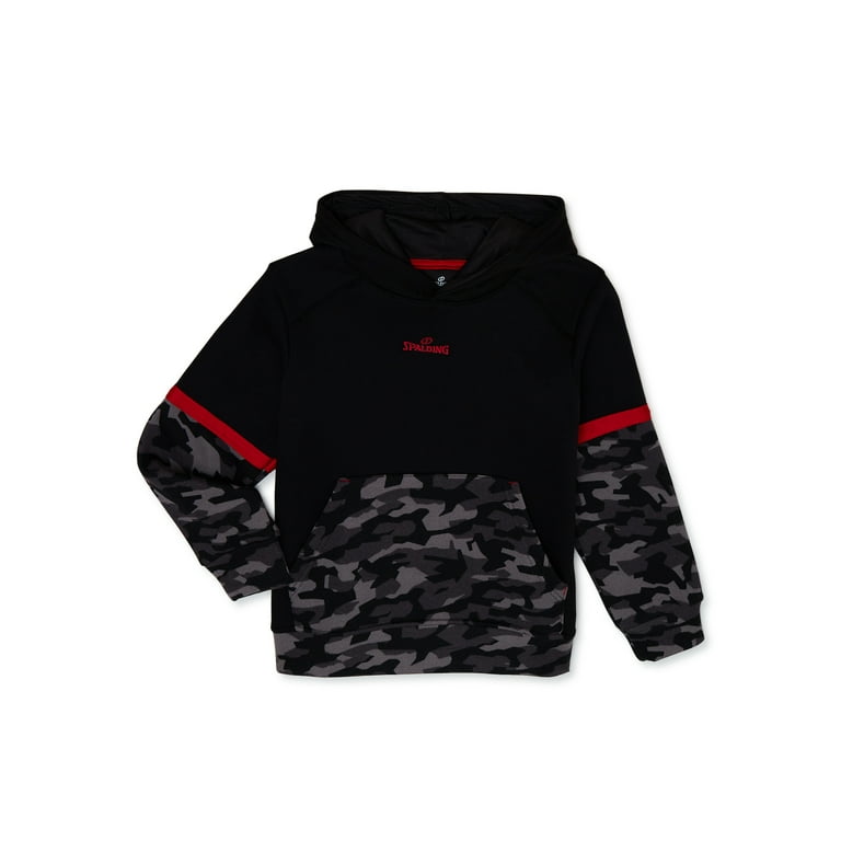 Fleece color block hoodie clearance