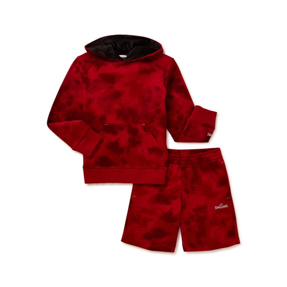 Spalding Boys Fleece Pullover and Shorts Set, 2-Piece, Sizes 4-18 Husky