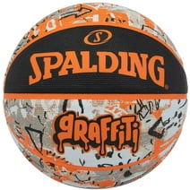 Spalding Graffiti Orange Outdoor Rubber Basketball Ball Official Full Size 7
