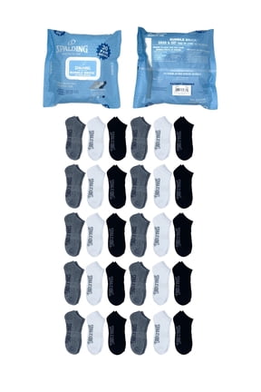 Kid's Bundle Brick No-Show Socks, 30-Pack, Sizes 4-10
