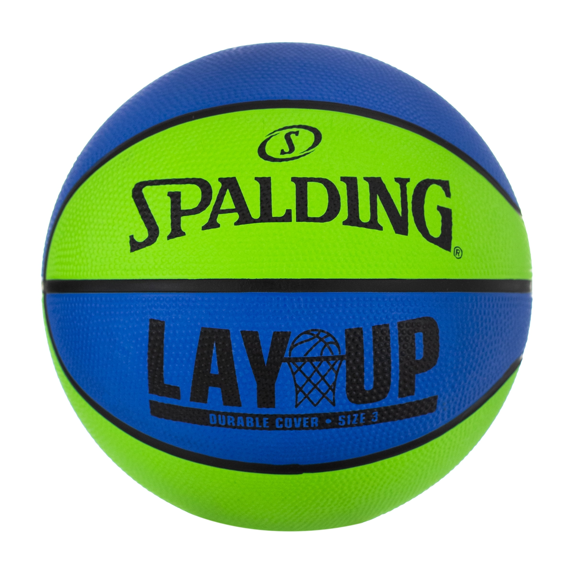 Spalding Layup Mini Rubber Outdoor Basketball - Blue/Orange Spalding Layup Mini Rubber Outdoor Basketball - Blue/Orange