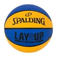 thumbnail image 1 of Spalding Layup Mini Rubber Outdoor Basketball - Blue/Orange, 1 of 6