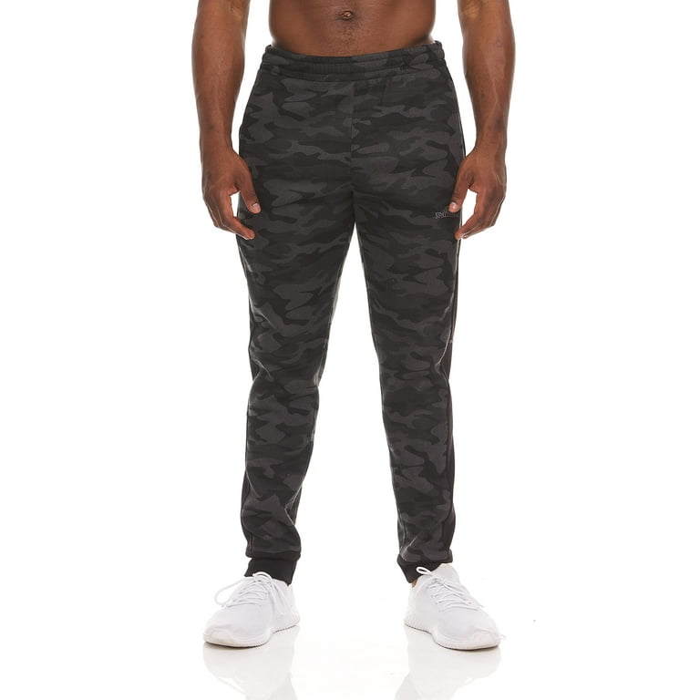 NWT $44.00 Men's Layer 8 Running Jogging Active Pants Camo Black/Gray Large