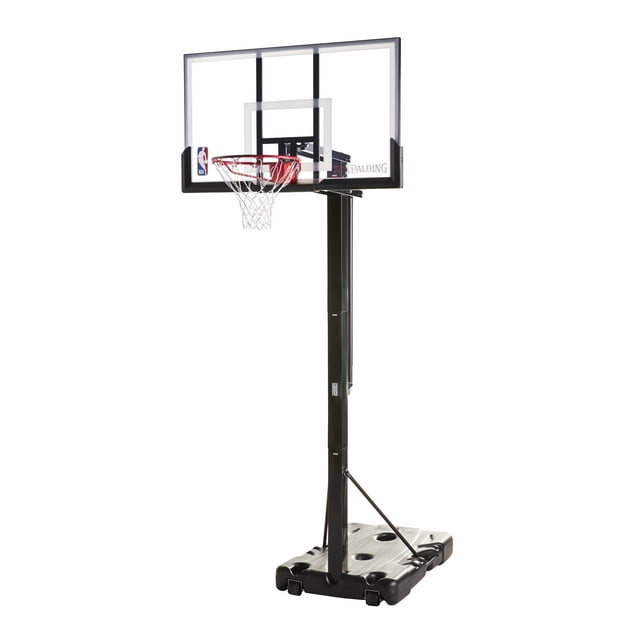 Spalding NBA 54 In. Portable Basketball System Screw Jack Hoop with Polycarbonate Backboard