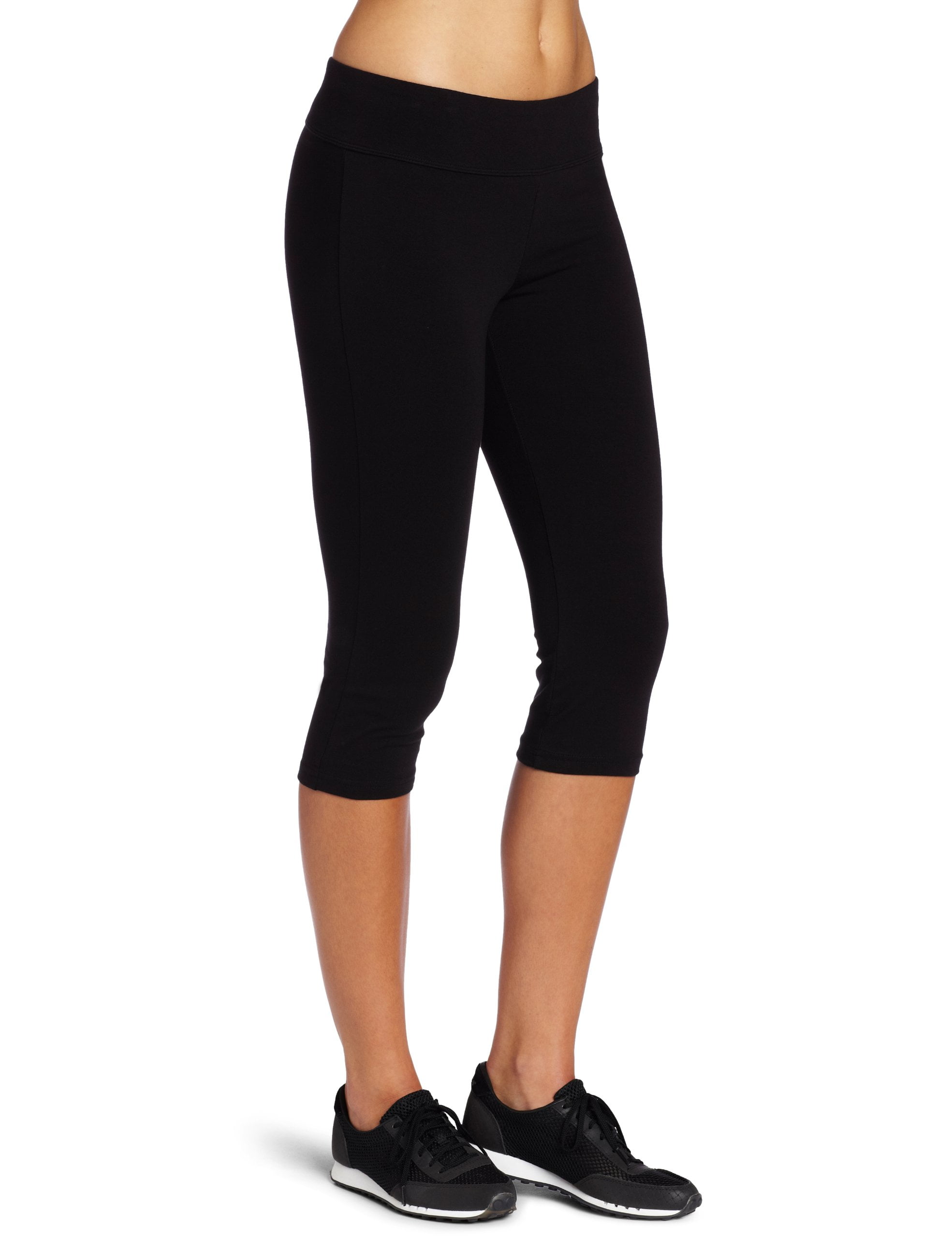 Spalding NEW Black Womens Size 2X Plus Essential Capri Legging Pants