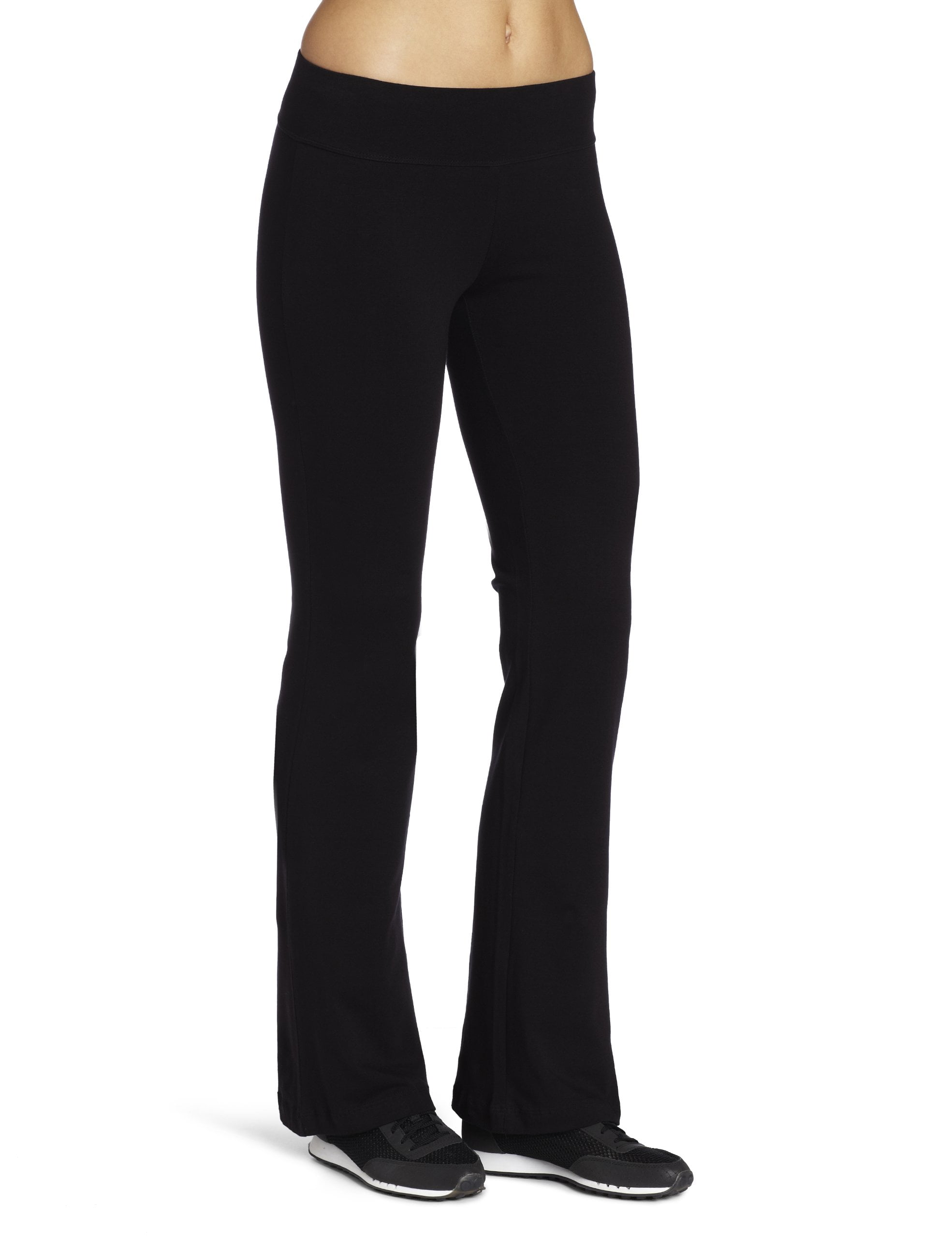 Spalding Yoga Pants S/CH/P Black Cotton Blend 26W x 31L Pull On