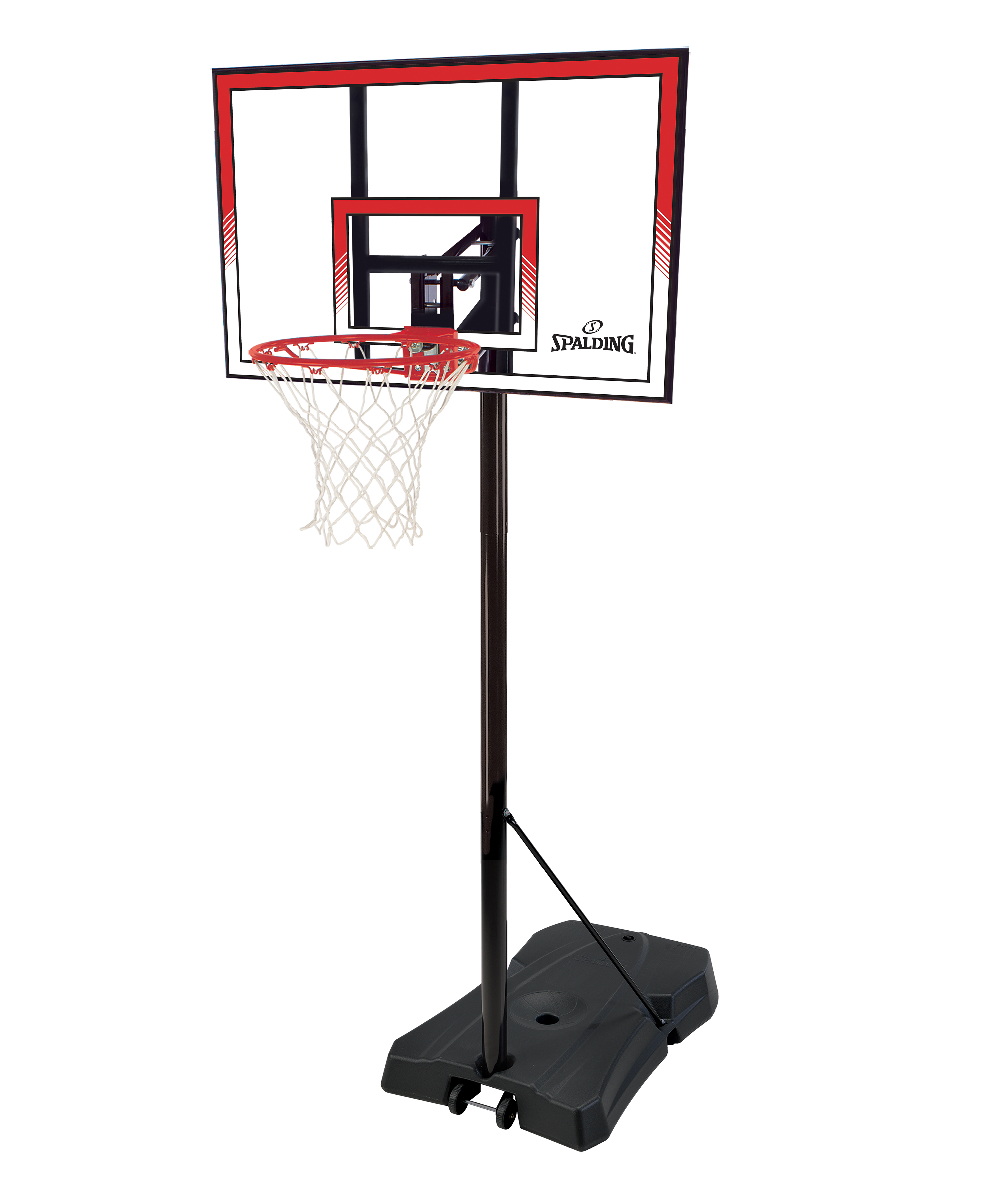 Spalding Ratchet Lift 44 In. Polycarbonate Portable Basketball Hoop System - image 1 of 6