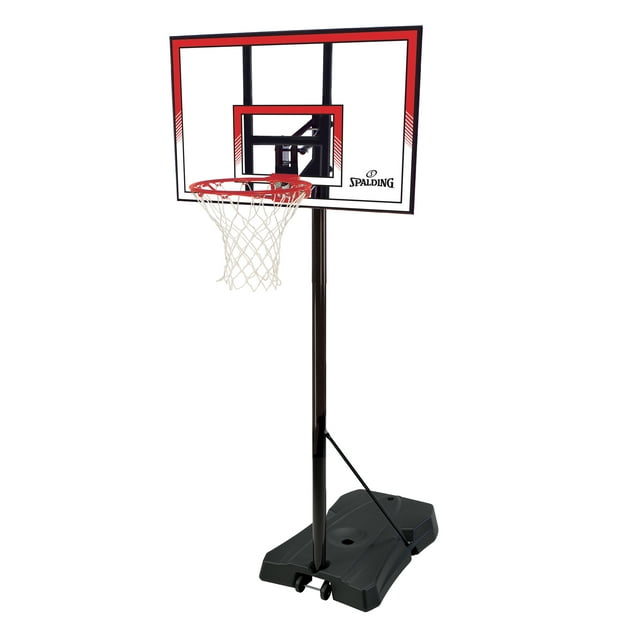 Spalding Ratchet Lift 44 In. Polycarbonate Portable Basketball Hoop System