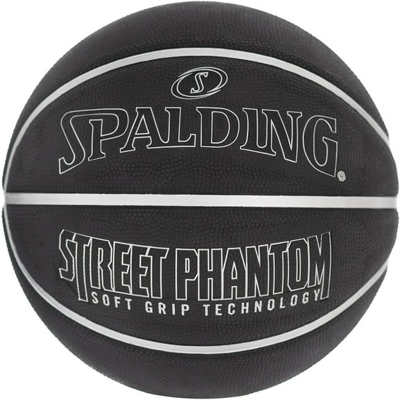 Spalding Street Phantom 29.5" Outdoor Basketball - Silver/Black