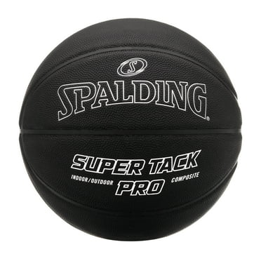 Spalding Super Tack Pro Indoor and Outdoor Basketball Blackout Edition - Size 7, 29.5"