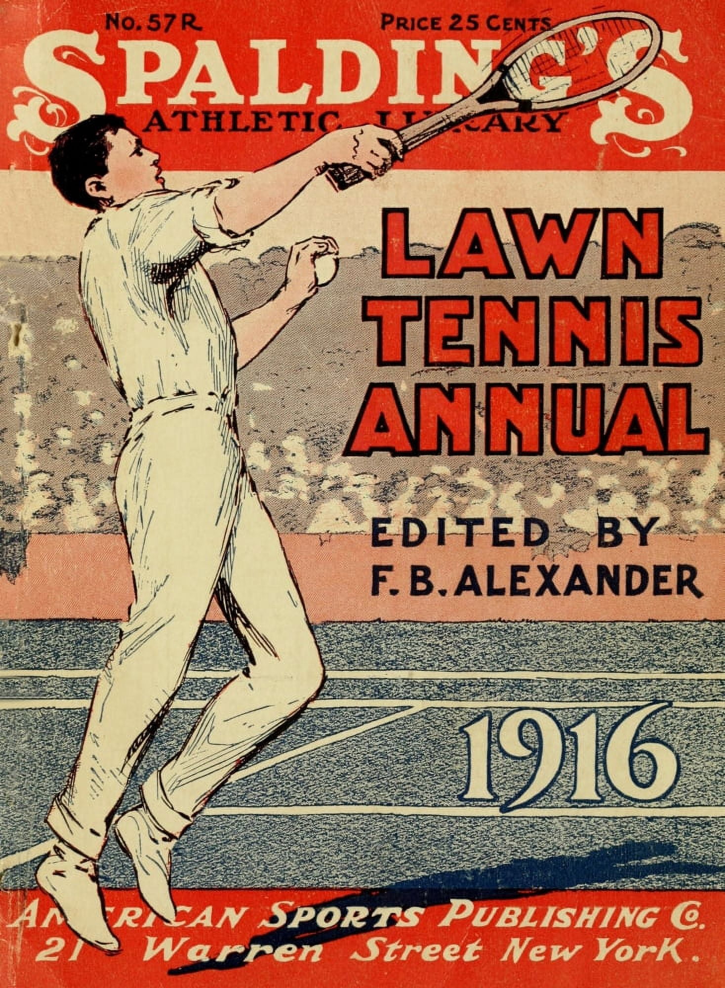 Spaldings Lawn Tennis Annual 1916 Canvas Art - Unknown (18 x 24)