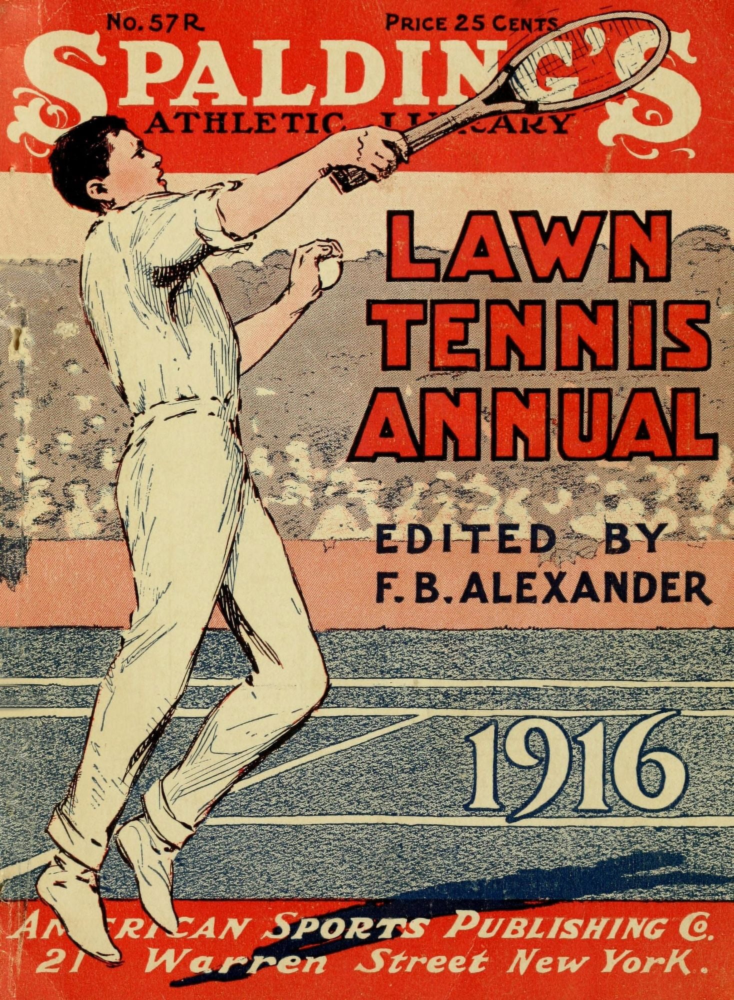 Spaldings Lawn Tennis Annual 1916 Canvas Art - Unknown (24 x 36)