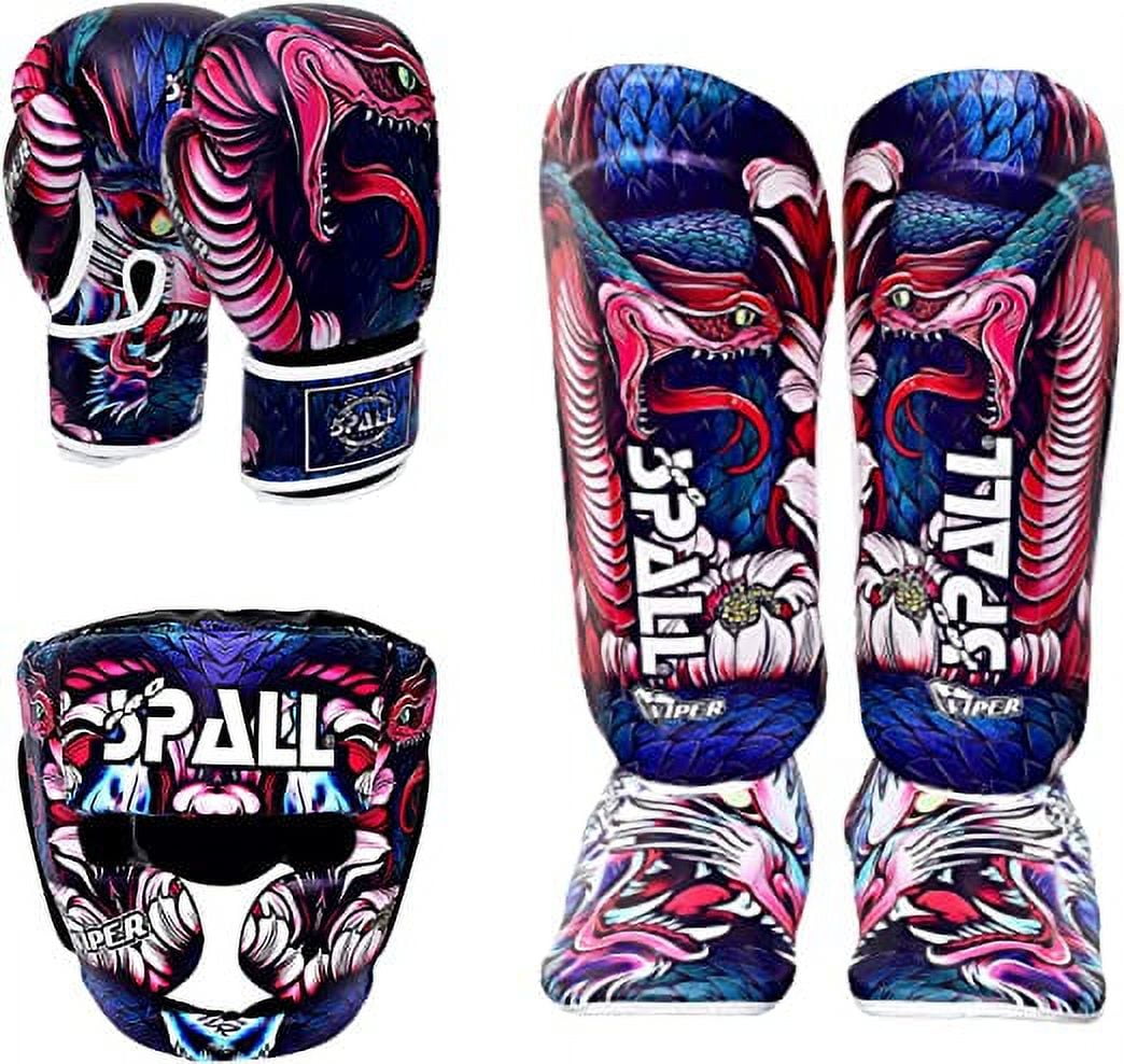 Boxing gloves and hotsell shin guards set
