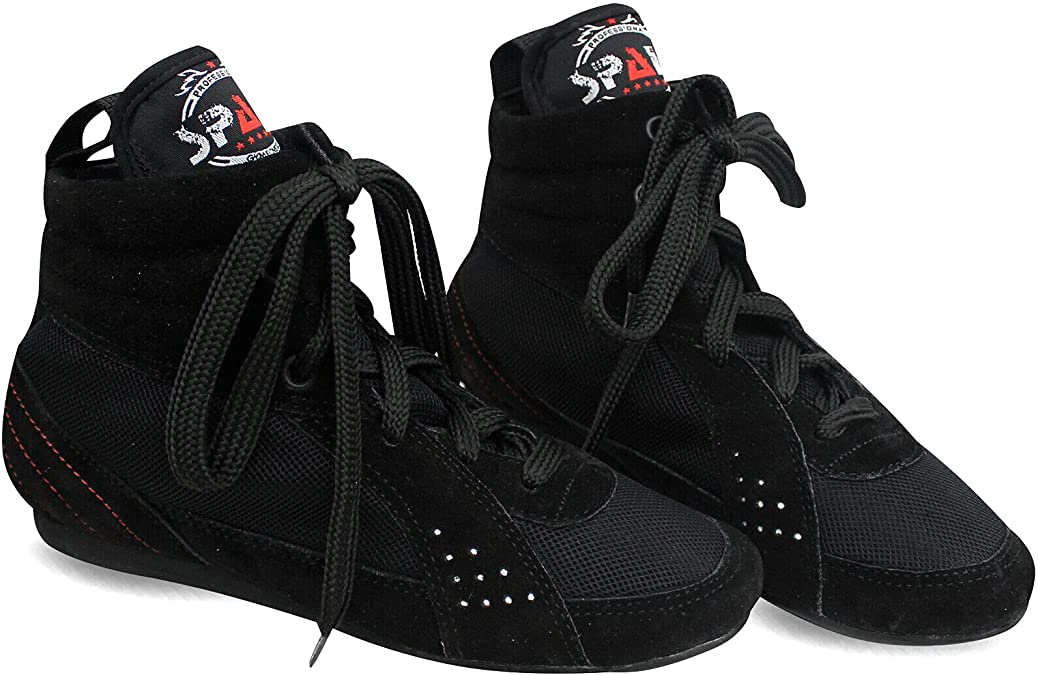 Spall Pro High Top Boxing shoes for Men Suede Leather Wrestling shoes