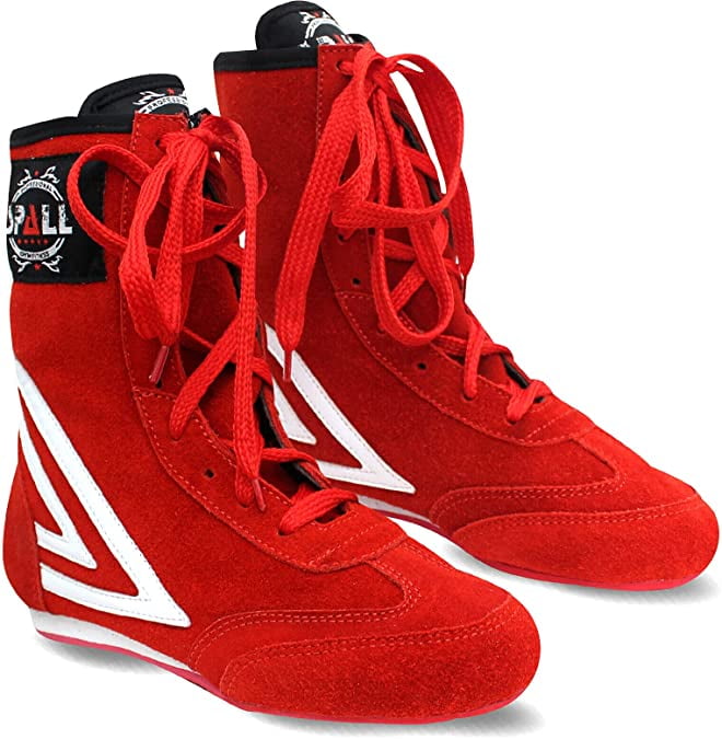 Spall Pro High Top Boxing shoes for Men Suede Leather Wrestling shoes