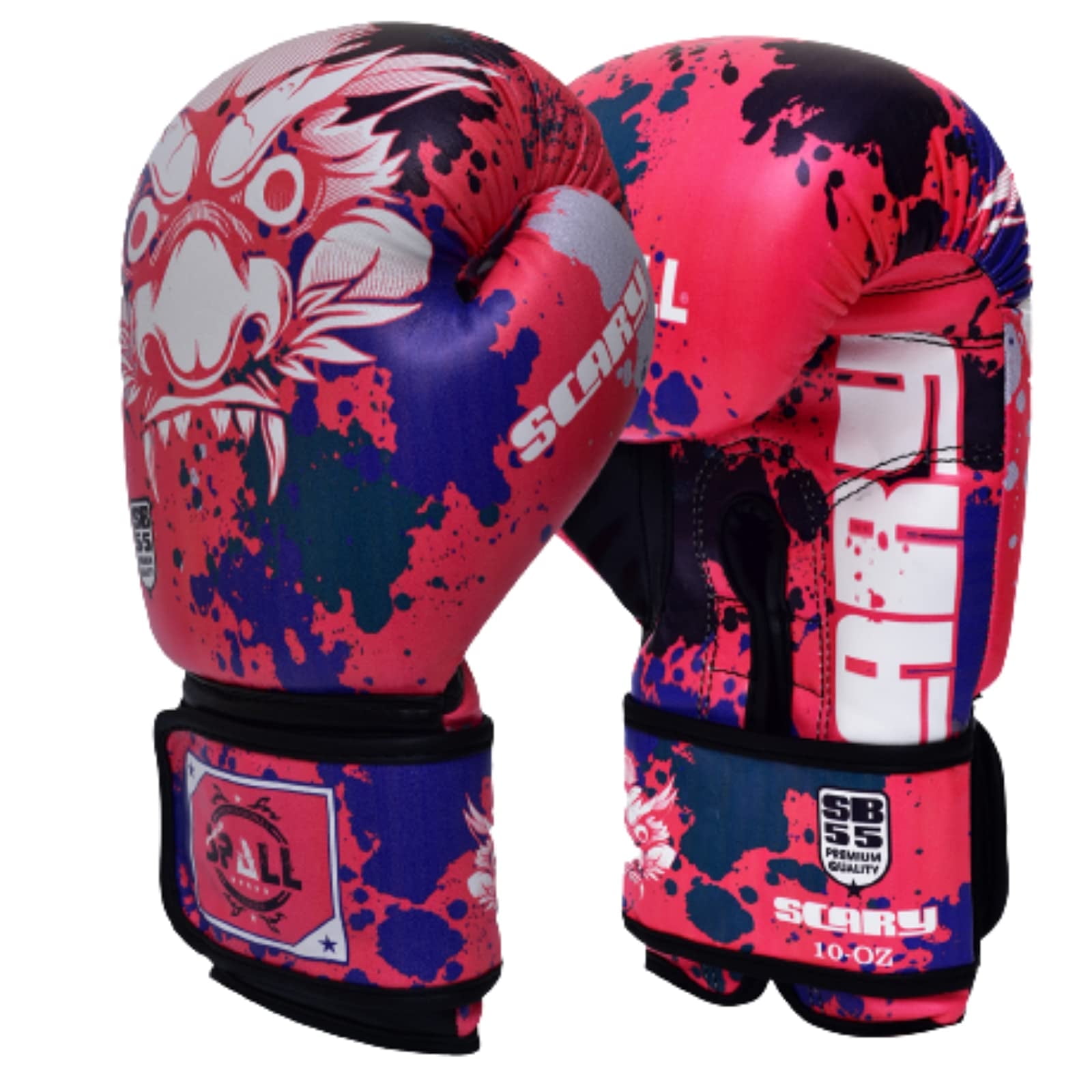 Spall Pro US Heavy Punching MMA Synthetic Leather 10 Oz Boxing Gloves For Men & Women (Red