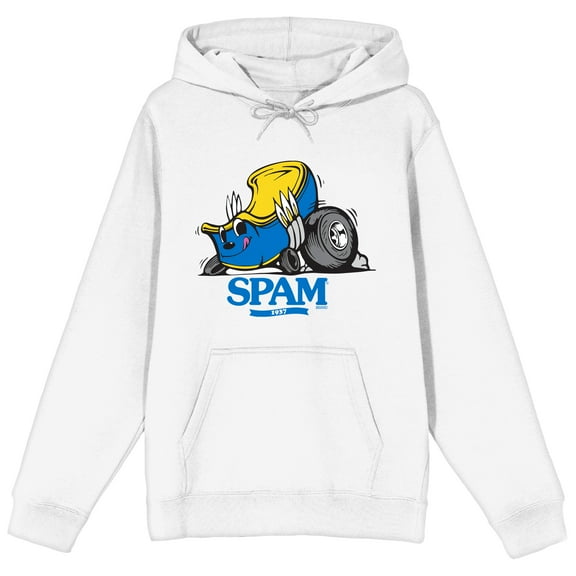 Spam Brand 1937 Hotrod Men's White Sweatshirt-XXL