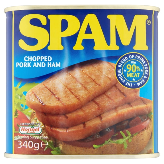 Spam Chopped Pork And Ham 340G, Imported from Britain