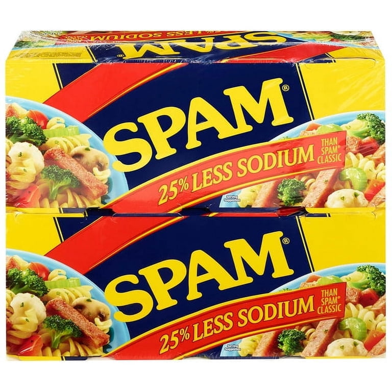 SPAM Less Sodium Luncheon Meat, 12 Oz Cans, 8 Pack, Canned Food