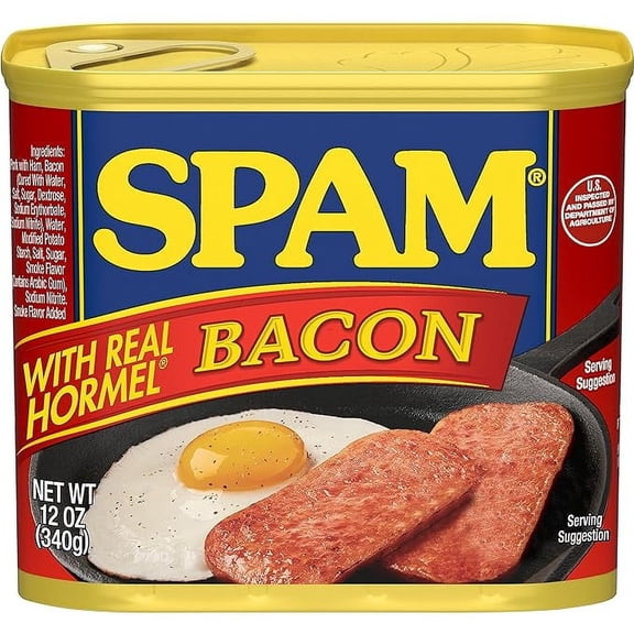 Spam, Made With Hormel Bacon, 12 Ounce