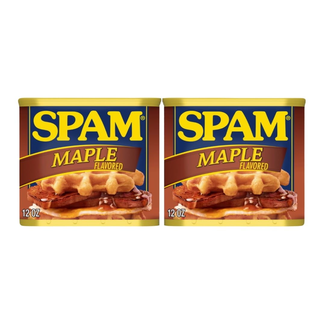 Spam Maple Flavored, Pack Of 2, 12 Ounce Cans, Foods, Luncheon Meat Can ...