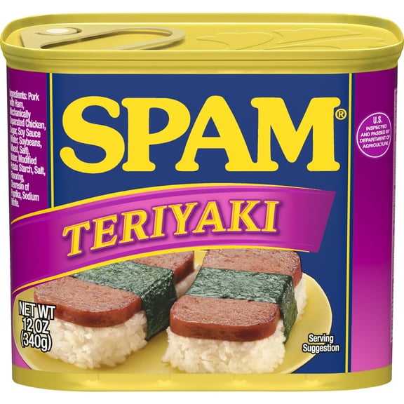 (12 pack) SPAM Teriyaki, Shelf-Stable Meat, 12 oz Aluminum Can