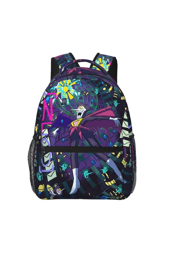 Spamton Deltarune Casual Backpack Laptop Shoulders Bag Daypack Bookbag Travel