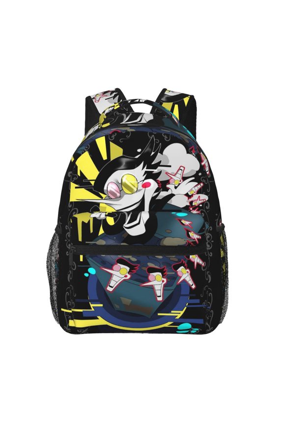 Spamton Deltarune Casual Backpack Laptop Shoulders Bag Daypack Bookbag Travel