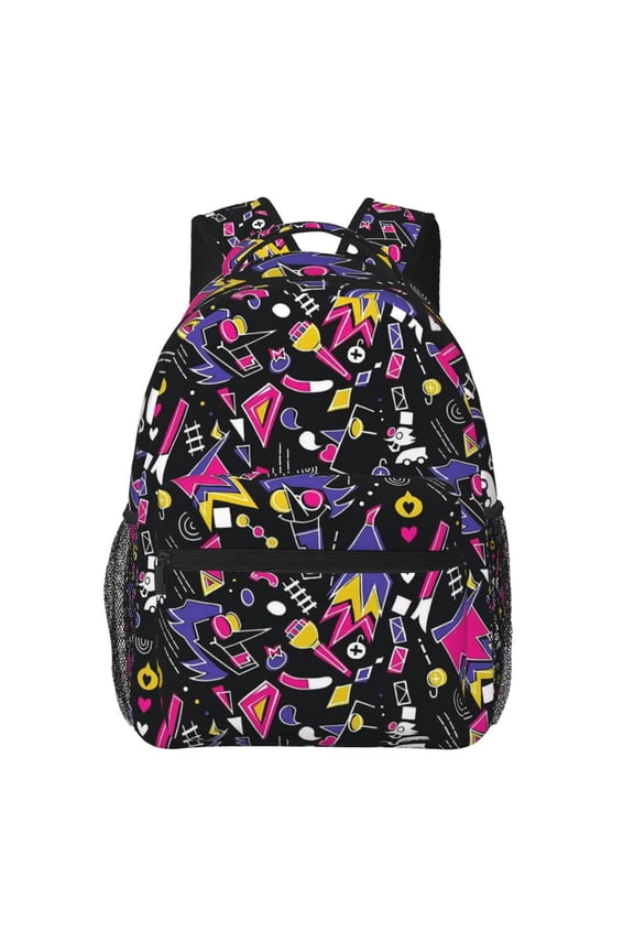 Spamton Deltarune Casual Backpack Laptop Shoulders Bag Daypack Bookbag Travel