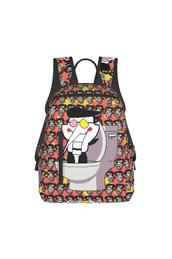Spamton Deltarune Casual Backpack Laptop Shoulders Bag Daypack Bookbag Travel