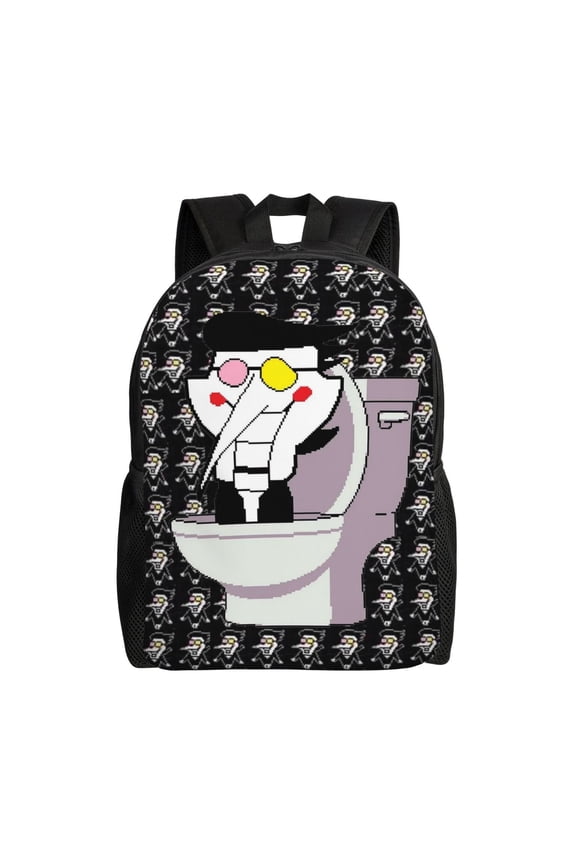 Spamton Deltarune Lightweight Backpack Laptop Shoulders Bag Bookbag Daypack Travel Women Men