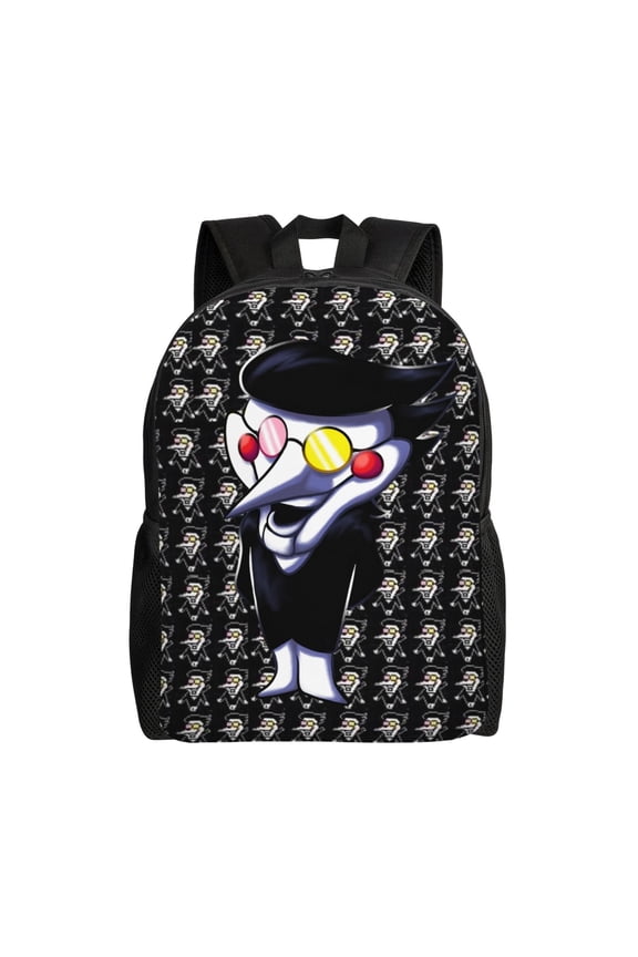 Spamton Deltarune Lightweight Backpack Laptop Shoulders Bag Bookbag Daypack Travel Women Men