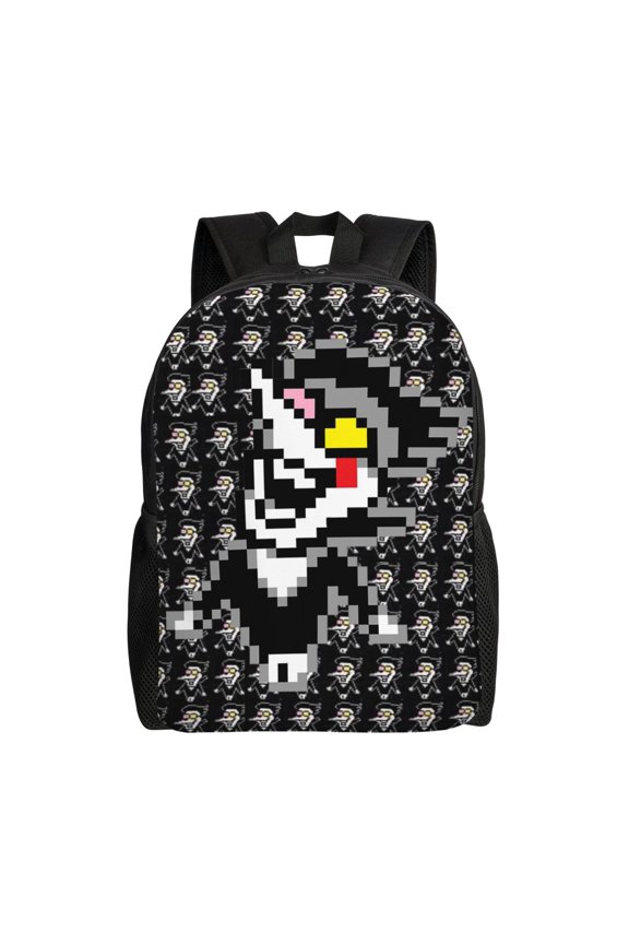 Spamton Deltarune Lightweight Backpack Laptop Shoulders Bag Bookbag Daypack Travel Women Men