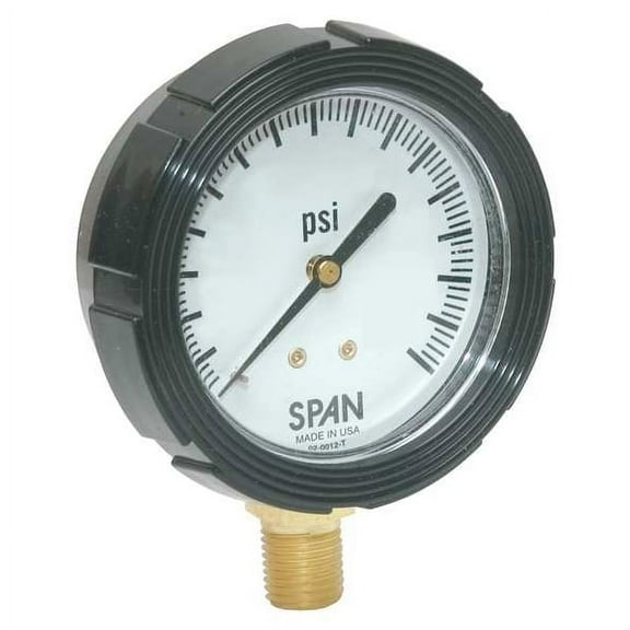 Span Pressure Gauge,0 to 1000 psi,2-1/2In LFS-210-1000-G-KEMX