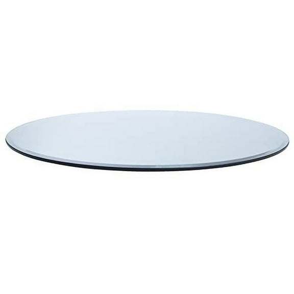 Spancraft 26" Inch Round 1/4" Thick Clear Glass Table Top with Flat Polished Edge and Tempered Glass, Replacement Glass Table Top, Great for Dining Tables, end Tables, and Outdoor