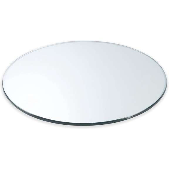 Spancraft 26" Inch Round 1/4" Thick Clear Glass Table Top with Flat Polished Edge and Tempered Glass, Replacement Glass Table Top, Great for Dining Tables, end Tables, and Outdoor Patio Table Tops or