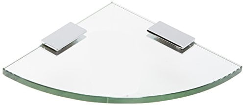 Spancraft Mensola In Vetro Galleggiante CR-4.75x27 – Ripiano In Vetro Temperato Trasparente Con Staffe In Acciaio Spazzolato, 68,6x12,1 Cm, Portata 36,3 Kg - 3