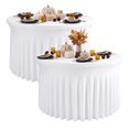 Table Cover Jpeg Spandex 2tablecloth Table Cover Skirt For 60 Round Tables - Walmart.com