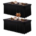 Table Cover Jpeg Spandex 2tablecloth Table Cover Skirt For 8ft Rectangle Tables ...