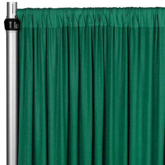 Spandex 4-Way Drape Curtain Photo Backdrop Panel Emerald Green 18Ft H x 60 Inch W Stretch Durable for Wedding Ceremony, Party Stage Backdrop Decoration