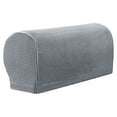 thumbnail image 1 of Spandex Armrest Covers for Fabric Sofa & Recliner, Stretch Slip-Resistant Couch Arm Protectors, 2-Pack Chair Arm Caps for teen & Pets, Machine-Washable, Pins Included, 1 Pair of Sofa Arm Covers, 1 of 9