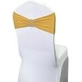 thumbnail image 1 of Spandex Chair Sashes Bands 50 PCS Stretch Chair Ties Bows with Buckle Slider for Wedding Party Banquet Decoration (Gold), 1 of 6