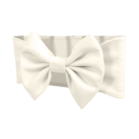 Spandex Chair Sashes Bows Cover Bow Knot Back Decoration Stretch Chair Cover Band with Buckle Slider Universal Elastic Chair Ties for Wedding Party Ceremony Reception Banquet Decoration （White）