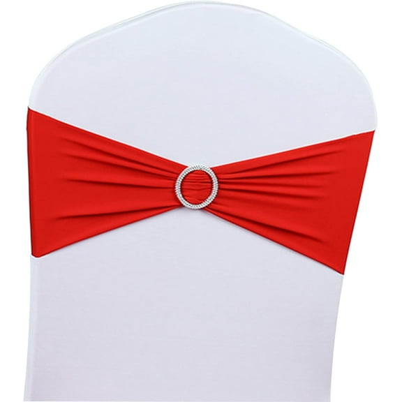 Spandex Chair Sashes Wedding Chair Decoration Party Chairs Covers - Red