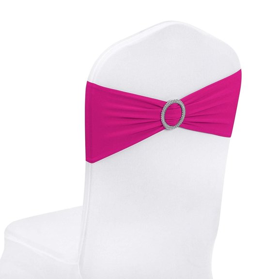 Spandex Chair Sashes with Buckle Slider for Wedding, Party Decoration