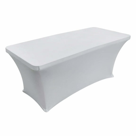 Spandex Fitted Stretch Tablecloth Rectangular Table Cover Wedding Trade Show (Only included Cover)