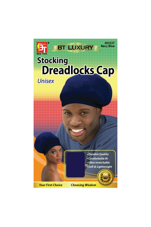 Spandex Loc Cap Unisex Dreadlock Cap Sleeping Cap Sleep Bonnet for both Men Women (Navy Blue)