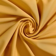 Matte Milliskin Tricot Fabric 58/60 Inch Stretch Medium Weight Wrinkle Resistant Moisture Wicking Knit By The Yard - Sauterne 1 Yard
